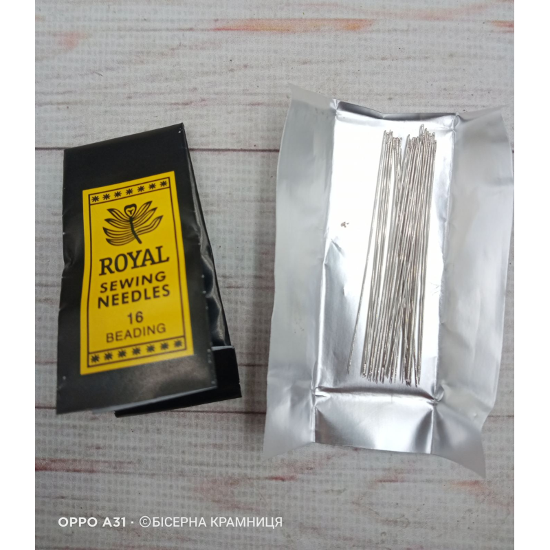 Набір бісерних голок Royal 16, довжина голки 5,5 см Набір бісерних голок Royal 16, довжина голки 5,5 см