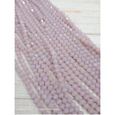 Біконус, розмір 4*4 мм. Світлий лавандовий непрозорий