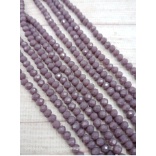 Ронделі, розмір 4*3 мм. Сливові темні непрозорі