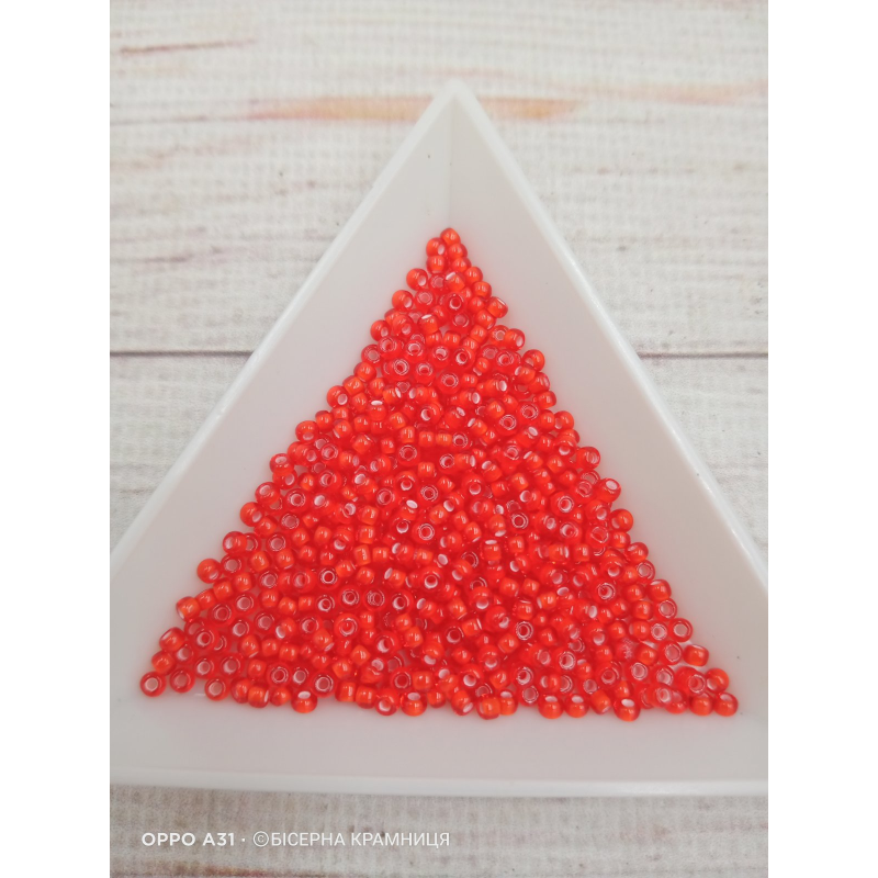 95056 бісер №10 Preciosa (Чехія) 5 грамів. Прозорий профарбований