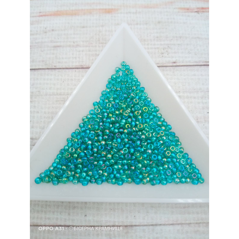 61210 бісер №10 Preciosa (Чехія) 5 грамів. Глазурований райдужний смарагдовий світлий 61210 бісер №10 Preciosa (Чехія) 5 грамів. Глазурований райдужний смарагдовий світлий