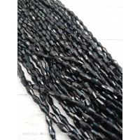 Біконус, розмір 4*8 мм. Чорні непрозорі