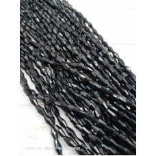 Біконус, розмір 4*8 мм. Чорні непрозорі