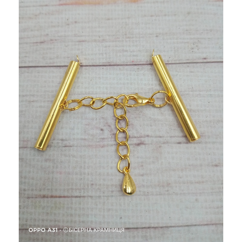 Комплект застібок для браслета кольору жовтого золота, 35 мм