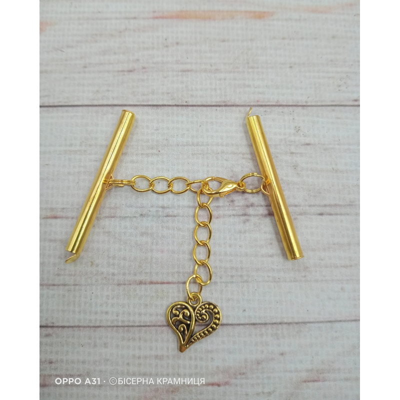 Комплект застібок для браслета кольору жовтого золота, 40 мм