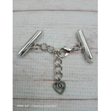 Комплект застібок для браслета кольору темного срібла, 20 мм