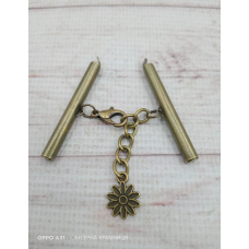 Комплект застібок для браслета кольору бронзи, 35 мм