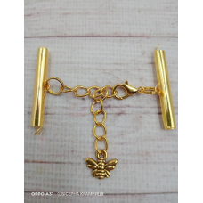 Комплект застібок для браслета кольору жовтого золота, 30 мм