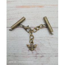 Комплект застібок для браслета кольору бронзи, 20 мм