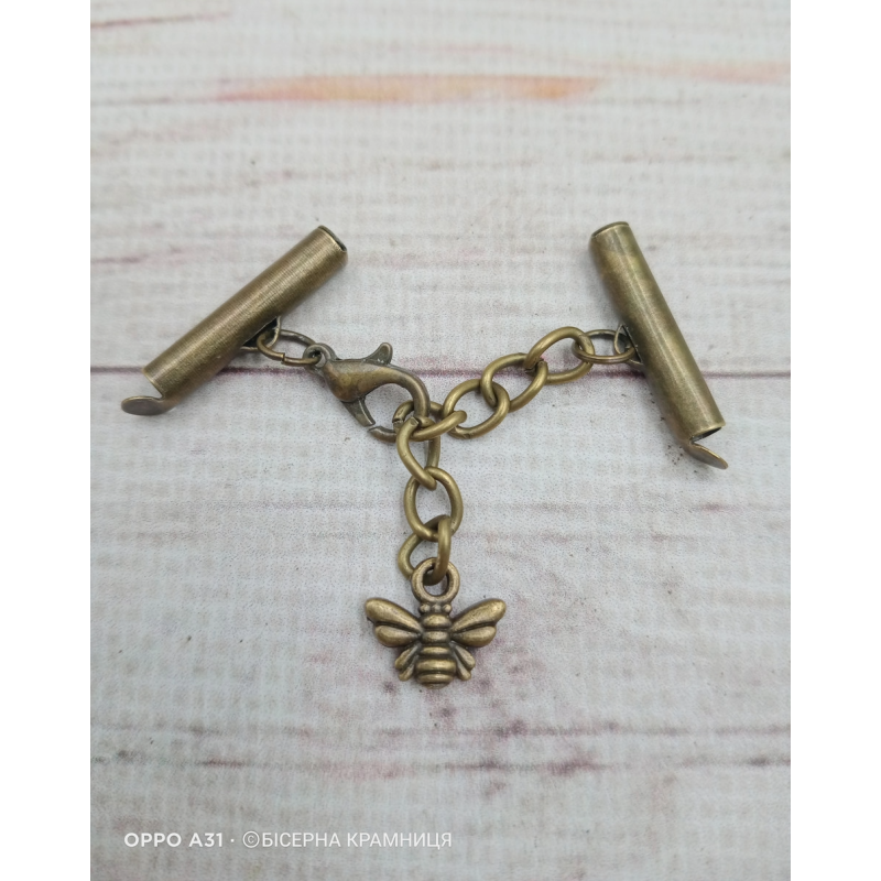 Комплект застібок для браслета кольору бронзи, 20 мм