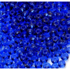 30100-10/0 Бісер Чехія (прозорий  ультрамариновий), упаковка 50 грамів