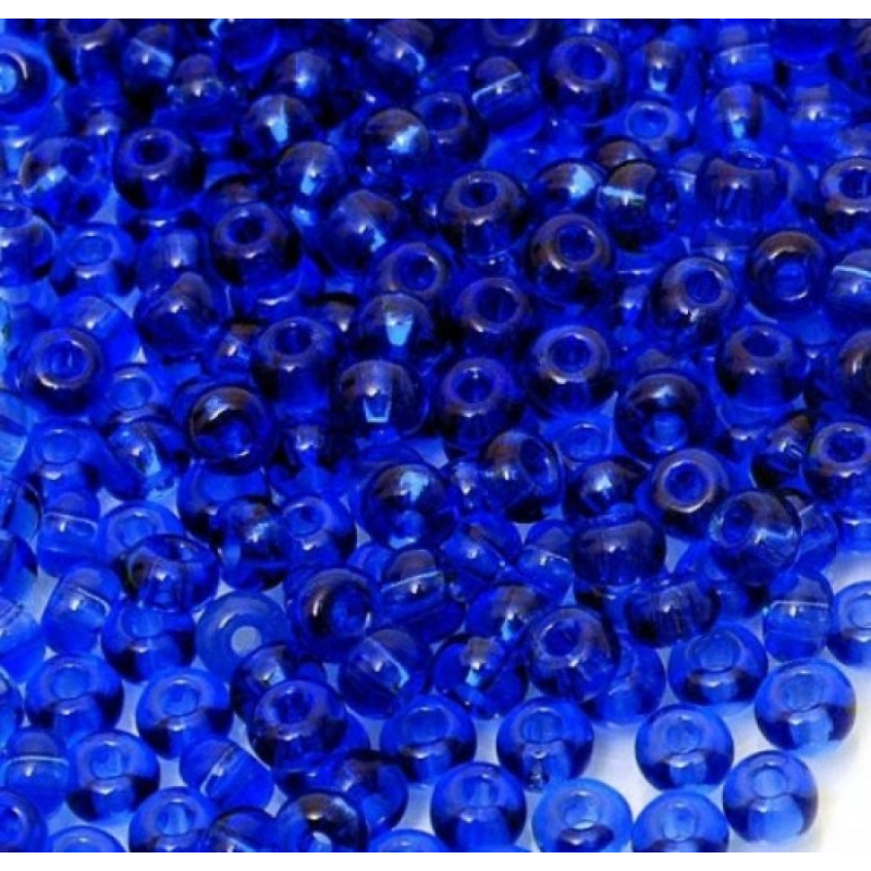 30100-10/0 Бісер Чехія (прозорий  ультрамариновий), упаковка 50 грамів