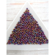 14780-10/0 Бісер Чехія (перламутровий, коричневий темний райдужний), упаковка 50 грамів