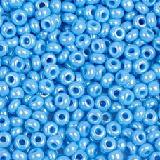 64050-10/0 Бісер Чехія (перламутровий райдужний, джинсовий), упаковка 50 грамів