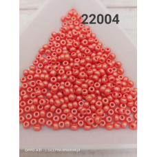 22004-10/0 Бісер Чехія (перламутровий непрозорий, теракотовий), упаковка 50 грамів