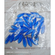 Намистини DAGGERS (прозорі світлі ультрамаринові), розмір 5*16 мм (10 г)