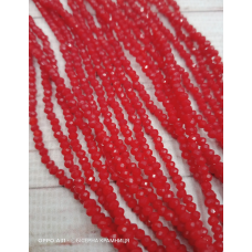 Ронделі, розмір 2,5*2 мм. Колір вишні, непрозорі