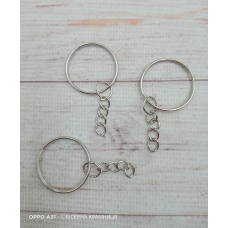 Основа для брелока кольору темного срібла, діаметр кільця 25 мм