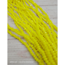 Ронделі, розмір 2,5*2 мм. Жовті непрозорі