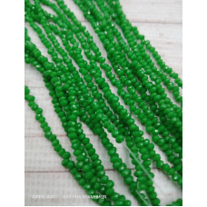 Ронделі, розмір 2,5*2 мм. Зелені трав'яні непрозорі