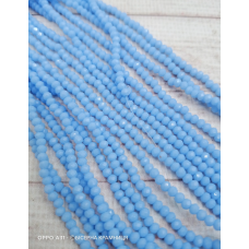 Ронделі, розмір 2,5*2 мм. Світлі волошкові непрозорі