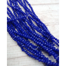 Ронделі, розмір 2,5*2 мм. Темно-сині непрозорі