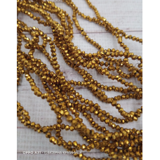 Ронделі, розмір 2,5*2 мм. Колір жовтого золота з гальванічним покриттям