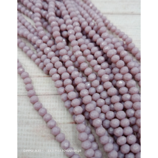 Рондель, розмір 4х3 мм. Лавандові непрозорі