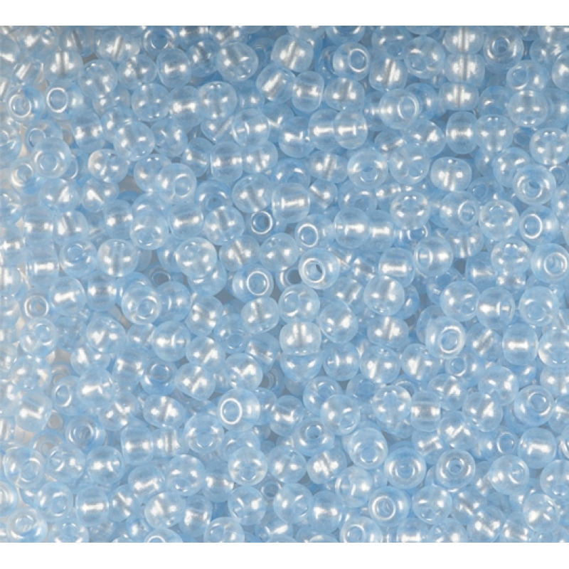 08136-10/0 Бісер Чехія, розмір 10/0 (кристалічний з покриттям, блакитний світлий), упаковка 50 грамів