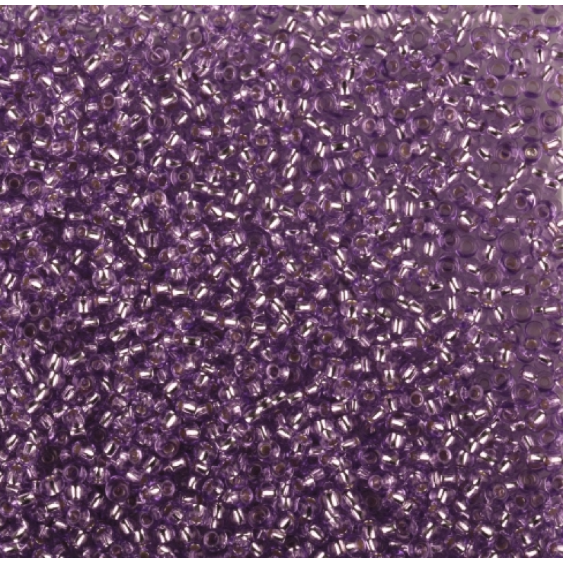 78123 бісер №10 Preciosa (Чехія) 5 грамів. Блискучий із срібною серединкою