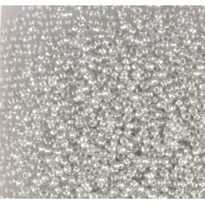 18908 бісер №10 Preciosa (Чехія) 5 грамів. Блискучий матовий сірий перлиновий тертий