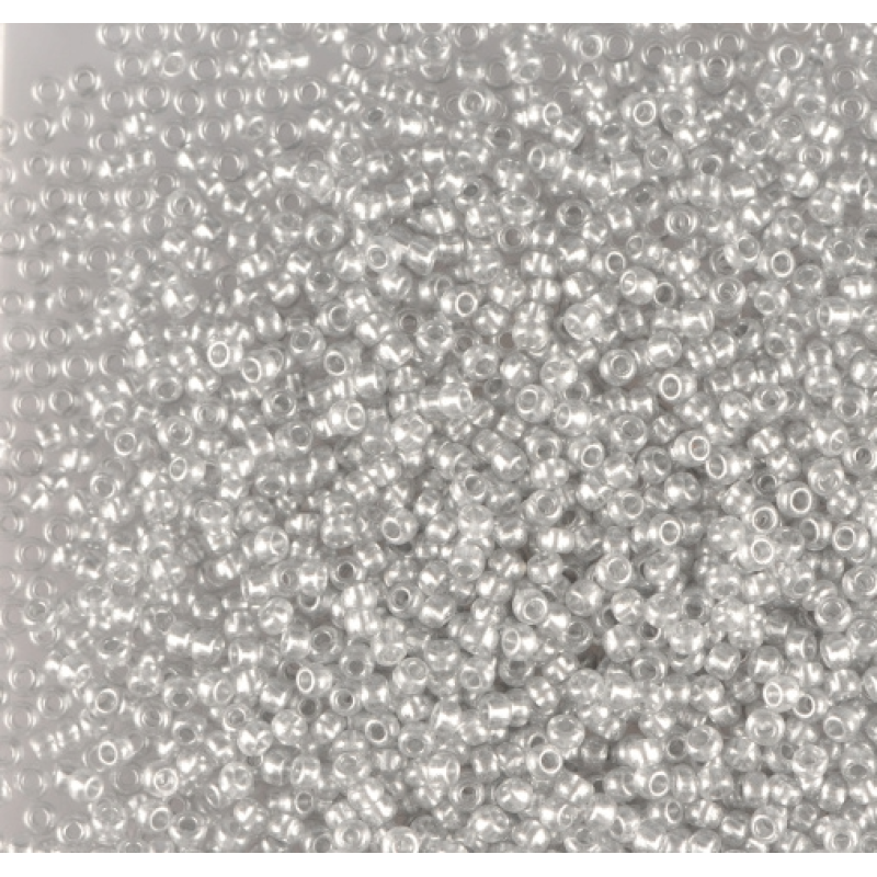 361-10/0-18908 Бісер Чехія (блискучий матовий, сірий перлиновий тертий), упаковка 50 грамів