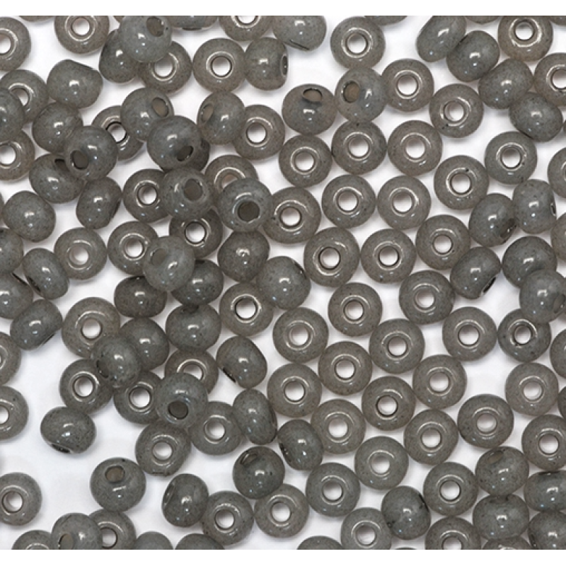 02141 бісер №10 Preciosa (Чехія) 5 грамів. Алебастровий сірий