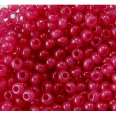 423-10/0-17899 Бісер Чехія (алебастровий, малиновий), упаковка 50 грамів