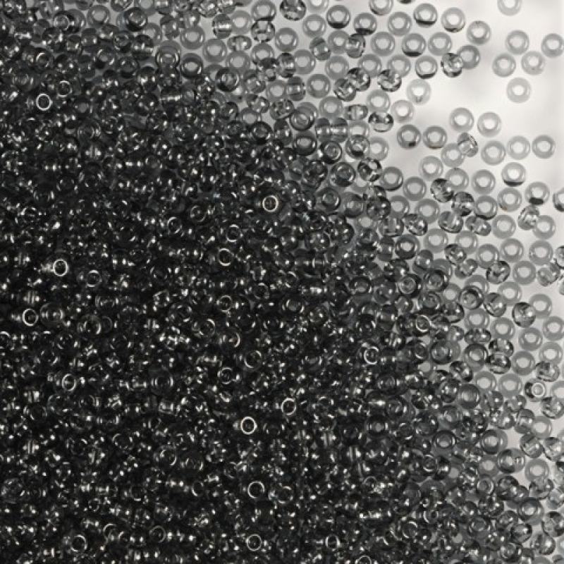 133-10/0-40010 Бісер Чехія (прозорий, чорнильно-сірий), упаковка 50 грамів