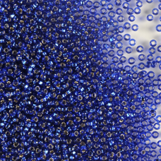 473-10/0-37080 Бісер Чехія (блискучий з квадратною серединкою, кобальтовий темний), упаковка 50 грамів