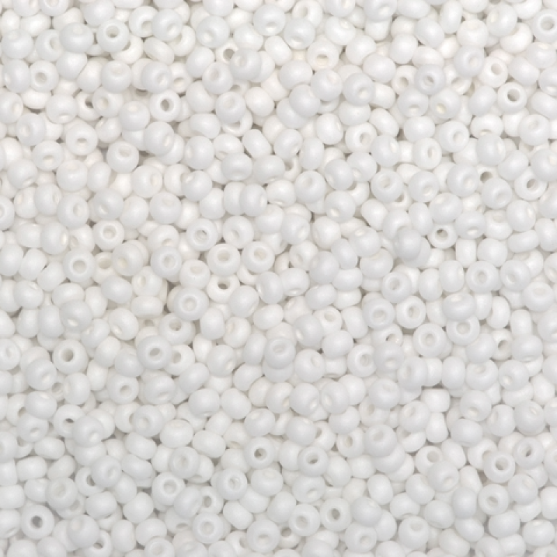 16602 matt бісер №10 Preciosa (Чехія) 5 грамів. Молочний матовий