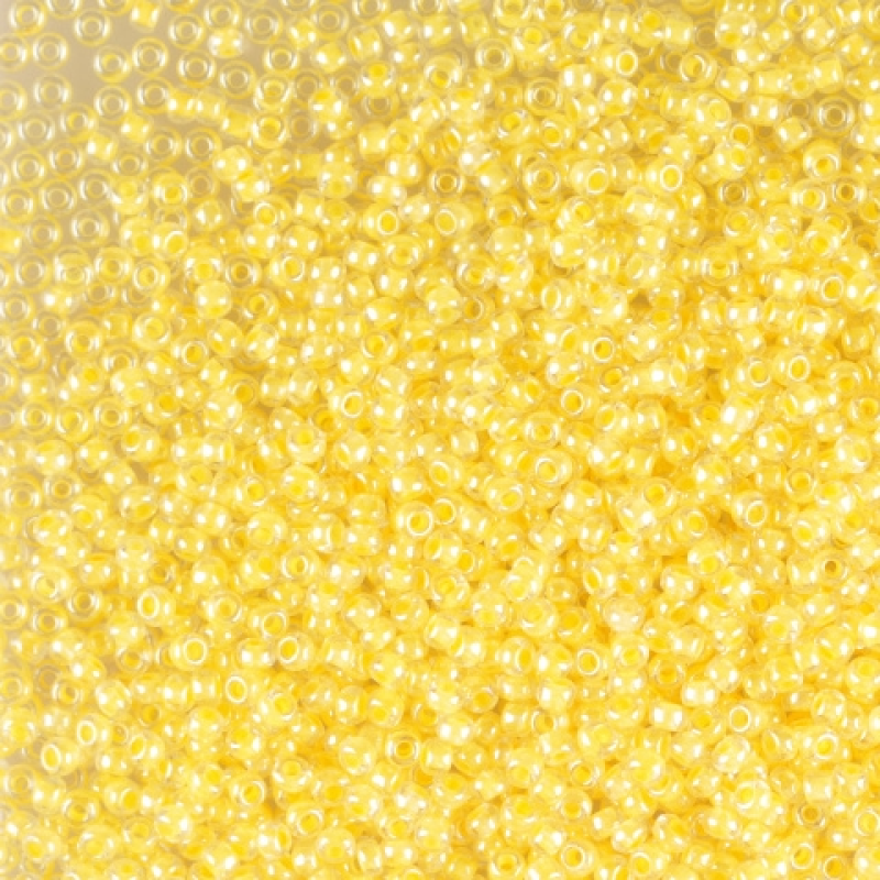 38182-10/0 Бісер Чехія (профарбований, жовтий), упаковка 50 грамів