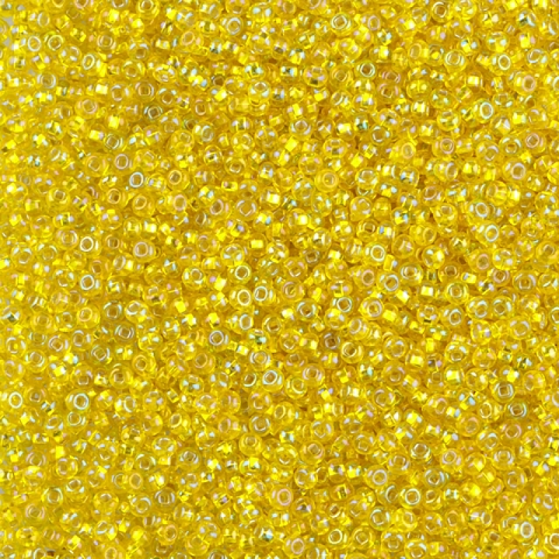 87019 бісер №10 Preciosa (Чехія) 5 грамів. Блискучий райдужний