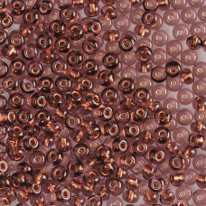 256-10/0-29010 Бісер Чехія (прозорий з мідною серединкою), упаковка 50 грамів