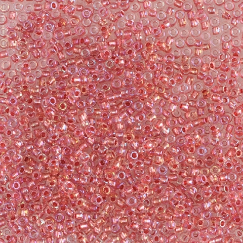 68498 бісер №10 Preciosa (Чехія) 5 грамів. Прозорий профарбований райдужний