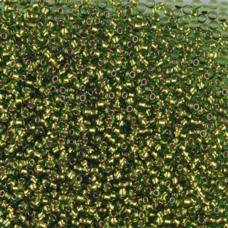 59430 бісер №10 Preciosa (Чехія) 5 грамів. Прозорий з мідною серединкою