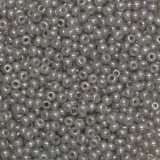 62141 бісер №10 Preciosa (Чехія) 5 грамів. Перлиновий напівпрозорий сірий