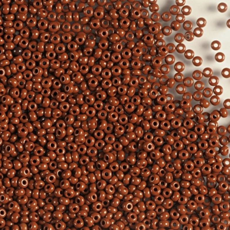 211-10/0-13600 Бісер Чехія (натуральний, коричневий), упаковка 50 грамів