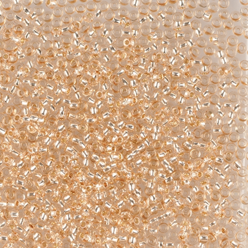 78211 бісер №10 Preciosa (Чехія) 5 грамів. Блискучий із срібною серединкою