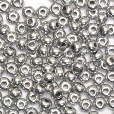 01700 бісер №10 Preciosa (Чехія) 5 грамів. Металізований сріблястий
