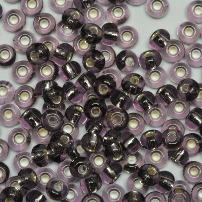 27010 бісер №10 Preciosa (Чехія) 5 грамів. Блискучий із срібною серединкою