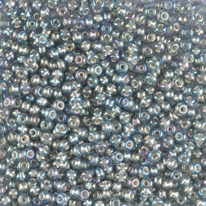 47019 бісер №10 Preciosa (Чехія) 5 грамів. Блискучий райдужний сірий темний