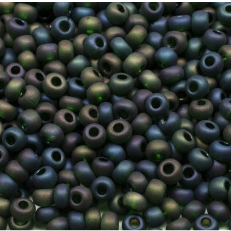 51150 matt бісер №10 Preciosa (Чехія) 5 грамів. Глазурований матовий райдужний