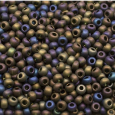 51290 matt бісер №10 Preciosa (Чехія) 5 грамів. Глазурований матовий райдужний